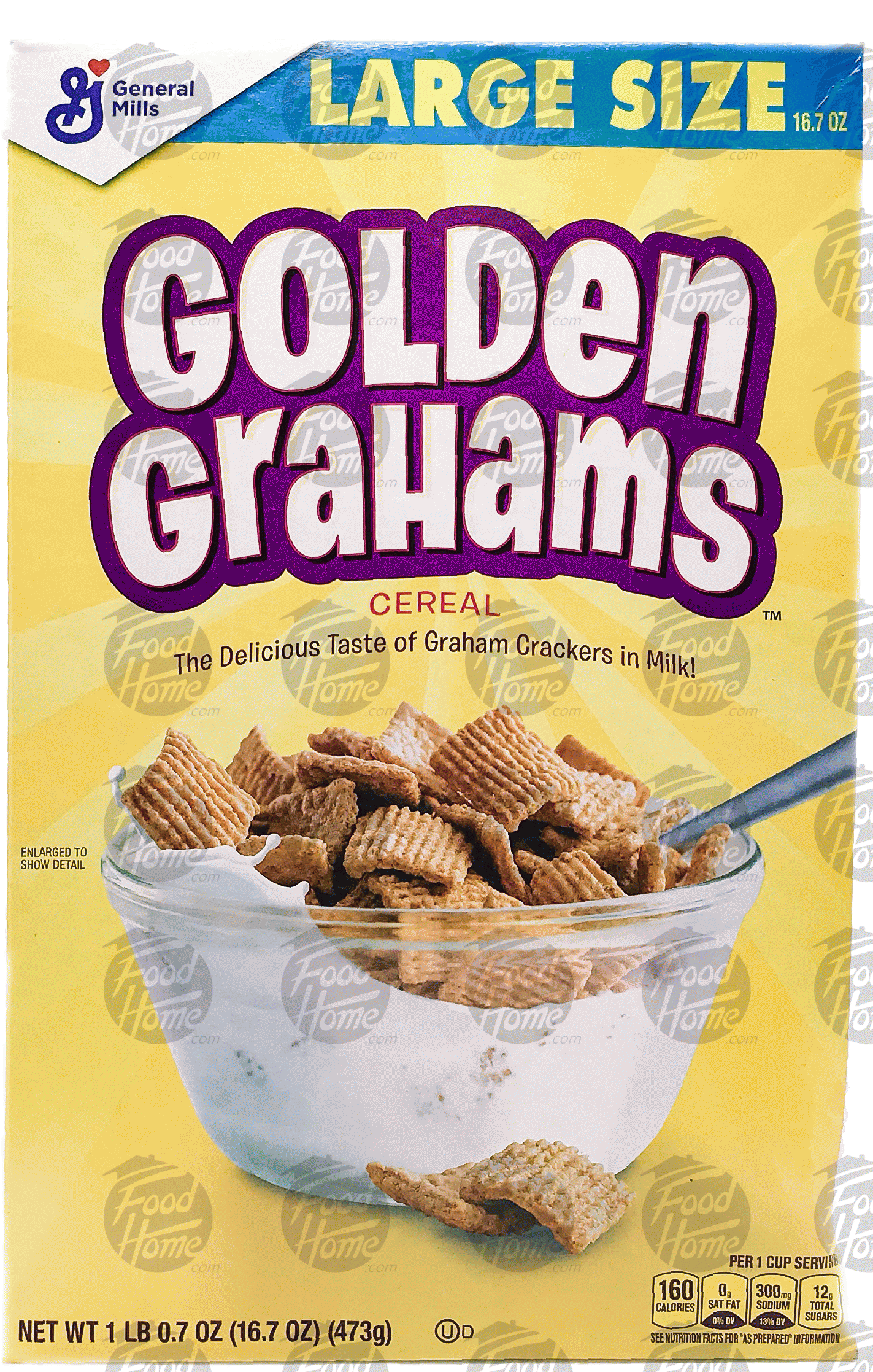 General Mills Large Size golden grahams cereal, box Full-Size Picture